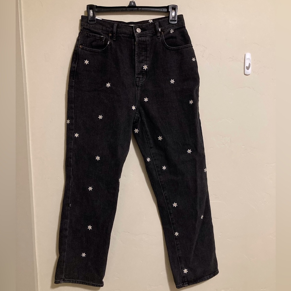 PACSUN Black Floral Jeans